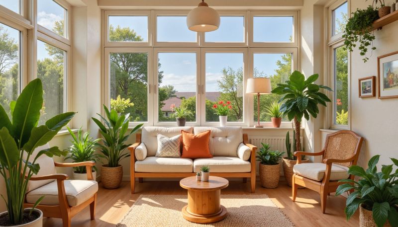 Bright Sunroom in Spring